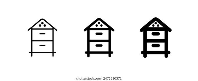 Editable bee box vector icon. Bee farming, apiary, behives. Part of a big icon set family. Perfect for web and app interfaces, presentations, infographics, etc