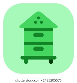 Editable bee box vector icon. Bee farming, apiary, behives. Part of a big icon set family. Perfect for web and app interfaces, presentations, infographics, etc