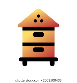 Editable bee box vector icon. Bee farming, apiary, behives. Part of a big icon set family. Perfect for web and app interfaces, presentations, infographics, etc