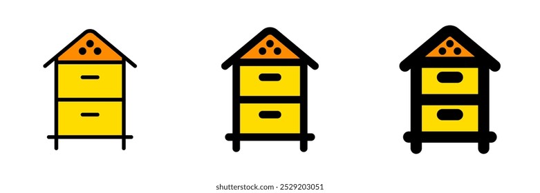 Editable bee box vector icon. Bee farming, apiary, behives. Part of a big icon set family. Perfect for web and app interfaces, presentations, infographics, etc