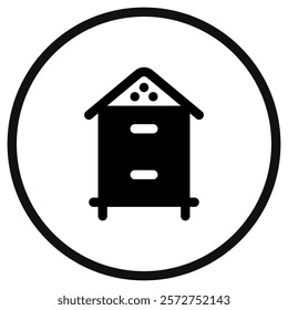 Editable bee box vector icon. Bee farming, apiary, behives. Part of a big icon set family. Perfect for web and app interfaces, presentations, infographics, etc