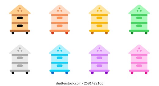 Editable bee box vector icon. Bee farming, apiary, behives. Part of a big icon set family. Perfect for web and app interfaces, presentations, infographics, etc