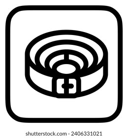 Icono del vector del cinturón editable. Ropa, moda, vestimenta. Parte de una familia de iconos grandes. Perfecto para interfaces web y de aplicaciones, presentaciones, infografías, etc
