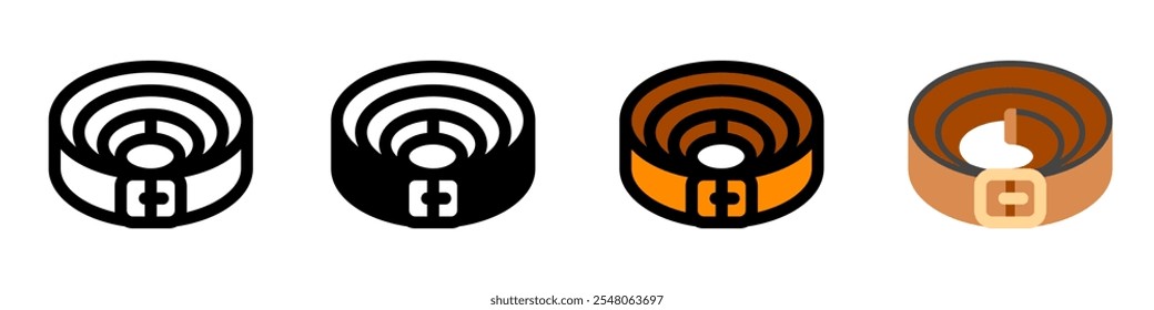 Icono de Vector de cinturón editable. Ropa, moda, ropa. Parte de una gran familia de iconos. Perfecto para interfaces de Web y App, presentaciones, infografías, etc