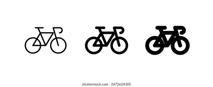 Editierbares Fahrradsymbol für die Vektorgrafik. Fahrzeuge, Transport, Reisen. Teil einer großen Icon-Set-Familie. Ideal für Web- und App-Interfaces, Präsentationen, Infografiken usw
