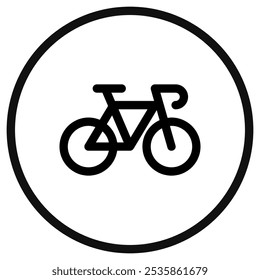 Icono de Vector de bicicleta editable. Vehículos, transporte, viajes. Parte de una gran familia de iconos. Perfecto para interfaces de Web y App, presentaciones, infografías, etc