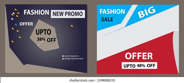 Editable big fashion offer social media post or banner vector design