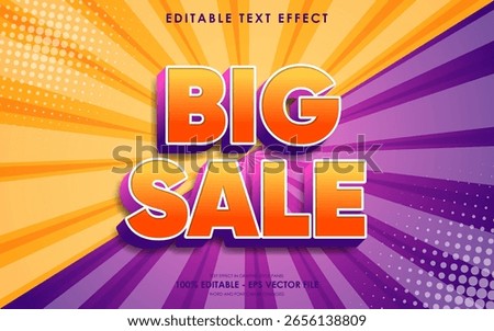 Editable big sale 3d text effect