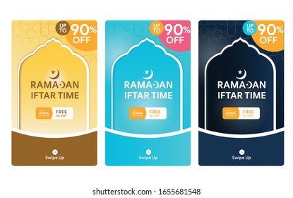 Editable big sale ramadan promotion sale banner, design vector, illustration