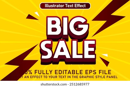 EDITABLE BIG SALE TEXT EFFECT EPS FILE