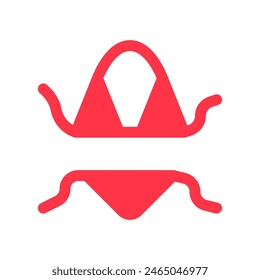 Editierbares Bikini-Vektorgrafik-Symbol. Teil einer großen Icon-Set-Familie. Ideal für Web- und App-Interfaces, Präsentationen, Infografiken usw