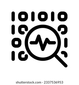Editable binary, data, analysis vector icon. AI technology, artificial intelligence, computer. Part of a big icon set family. Perfect for web and app interfaces, presentations, infographics, etc