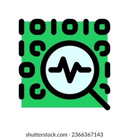 Editable binary, data, analysis vector icon. AI technology, artificial intelligence, computer. Part of a big icon set family. Perfect for web and app interfaces, presentations, infographics, etc