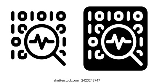 Editable binary, data, analysis vector icon. AI technology, artificial intelligence, computer. Part of a big icon set family. Perfect for web and app interfaces, presentations, infographics, etc