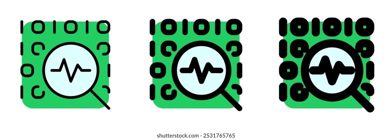 Editable binary, data, analysis vector icon. AI technology, artificial intelligence, computer. Part of a big icon set family. Perfect for web and app interfaces, presentations, infographics, etc