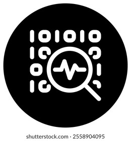 Editable binary, data, analysis vector icon. AI technology, artificial intelligence, computer. Part of a big icon set family. Perfect for web and app interfaces, presentations, infographics, etc