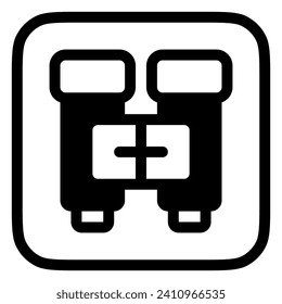 Bearbeitbar binokular, suchen Sie Vektorsymbol. Teil einer großen Icon-Set-Familie. Perfekt für Web- und App-Schnittstellen, Präsentationen, Infografiken usw.