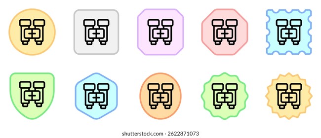 Binocular editable, icono de Vector de búsqueda. Parte de una gran familia de iconos. Perfecto para interfaces de Web y App, presentaciones, infografías, etc