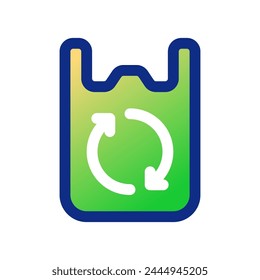 Editable biodegradable bag, plastic, trash vector icon. Environment, ecology, eco-friendly. Part of a big icon set family. Perfect for web and app interfaces, presentations, infographics, etc