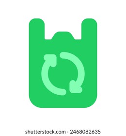 Bolso biodegradable editable, plástico, icono de Vector de basura. Medio ambiente, ecología, ecológico. Parte de una gran familia de iconos. Perfecto para interfaces de Web y App, presentaciones, infografías, etc