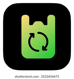 Editable biodegradable bag, plastic, trash vector icon. Environment, ecology, eco-friendly. Part of a big icon set family. Perfect for web and app interfaces, presentations, infographics, etc