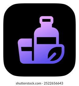 Editable biodegradable packagind, bottle, cup vector icon. Environment, ecology, eco-friendly. Part of a big icon set family. Perfect for web and app interfaces, presentations, infographics, etc