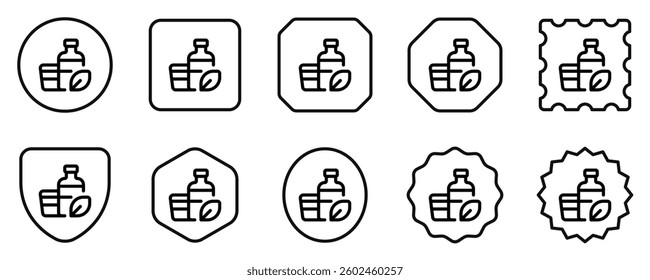 Editable biodegradable packagind, bottle, cup vector icon. Environment, ecology, eco-friendly. Part of a big icon set family. Perfect for web and app interfaces, presentations, infographics, etc