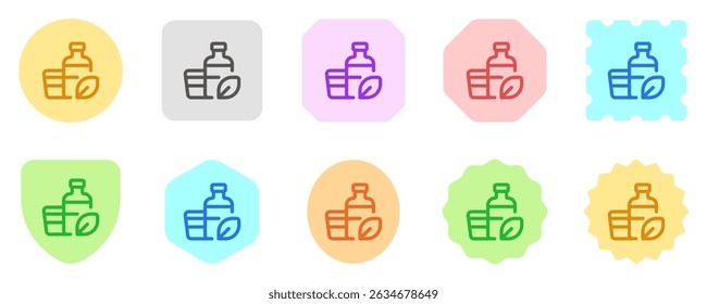 Editable biodegradable packagind, bottle, cup vector icon. Environment, ecology, eco-friendly. Part of a big icon set family. Perfect for web and app interfaces, presentations, infographics, etc