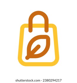 Editable biodegradable, reusable, shopping, paper bag vector icon. Environment, ecology friendly. Part of a big icon set family. Perfect for web and app interfaces, presentations, infographics, etc
