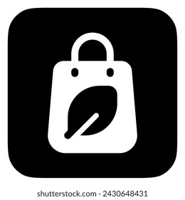 Editable biodegradable, reusable, shopping, paper bag vector icon. Environment, ecology friendly. Part of a big icon set family. Perfect for web and app interfaces, presentations, infographics, etc