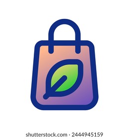 Editierbar biologisch abbaubar, wiederverwendbar, Einkaufen, Papiertüten-Vektorgrafik-Symbol. Umwelt, umweltfreundlich. Teil einer großen Icon-Set-Familie. Ideal für Web- und App-Interfaces, Präsentationen, Infografiken usw