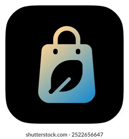 Editable biodegradable, reusable, shopping, paper bag vector icon. Environment, ecology friendly. Part of a big icon set family. Perfect for web and app interfaces, presentations, infographics, etc