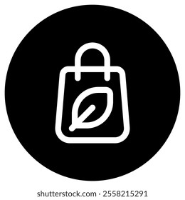 Editable biodegradable, reusable, shopping, paper bag vector icon. Environment, ecology friendly. Part of a big icon set family. Perfect for web and app interfaces, presentations, infographics, etc