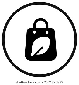 Editable biodegradable, reusable, shopping, paper bag vector icon. Environment, ecology friendly. Part of a big icon set family. Perfect for web and app interfaces, presentations, infographics, etc