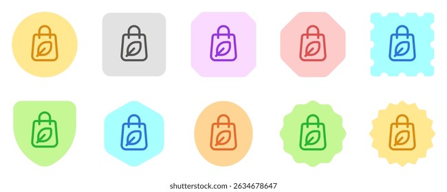 Editable biodegradable, reusable, shopping, paper bag vector icon. Environment, ecology friendly. Part of a big icon set family. Perfect for web and app interfaces, presentations, infographics, etc