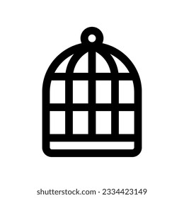 Editable bird cage vector icon. Veterinary, animal, pet care, pet shop. Part of a big icon set family. Perfect for business, web and app interfaces, presentations, infographics, etc