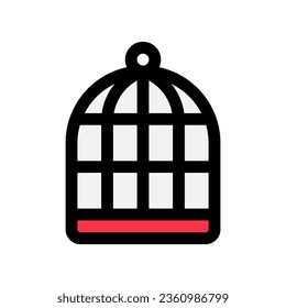 Editable bird cage vector icon. Veterinary, animal, pet care, pet shop. Part of a big icon set family. Perfect for business, web and app interfaces, presentations, infographics, etc