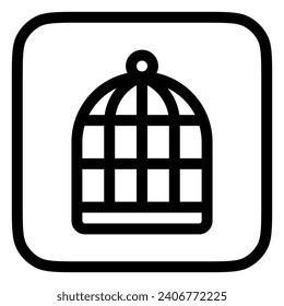 Editable bird cage vector icon. Veterinary, animal, pet care, pet shop. Part of a big icon set family. Perfect for business, web and app interfaces, presentations, infographics, etc