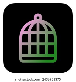 Editable bird cage vector icon. Veterinary, animal, pet care, pet shop. Part of a big icon set family. Perfect for business, web and app interfaces, presentations, infographics, etc