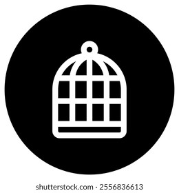 Editable bird cage vector icon. Veterinary, animal, pet care, pet shop. Part of a big icon set family. Perfect for business, web and app interfaces, presentations, infographics, etc