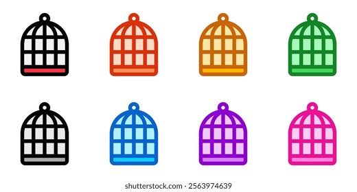 Editable bird cage vector icon. Veterinary, animal, pet care, pet shop. Part of a big icon set family. Perfect for business, web and app interfaces, presentations, infographics, etc