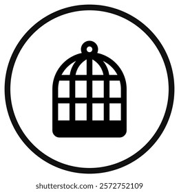 Editable bird cage vector icon. Veterinary, animal, pet care, pet shop. Part of a big icon set family. Perfect for business, web and app interfaces, presentations, infographics, etc