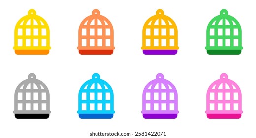 Editable bird cage vector icon. Veterinary, animal, pet care, pet shop. Part of a big icon set family. Perfect for business, web and app interfaces, presentations, infographics, etc