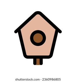 Editable bird house vector icon. Veterinary, animal, pet care, pet shop. Part of a big icon set family. Perfect for business, web and app interfaces, presentations, infographics, etc