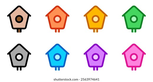 Editable bird house vector icon. Veterinary, animal, pet care, pet shop. Part of a big icon set family. Perfect for business, web and app interfaces, presentations, infographics, etc