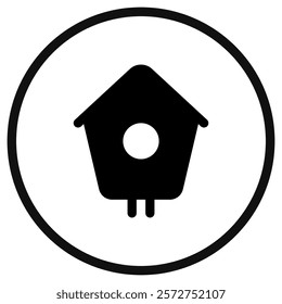 Editable bird house vector icon. Veterinary, animal, pet care, pet shop. Part of a big icon set family. Perfect for business, web and app interfaces, presentations, infographics, etc