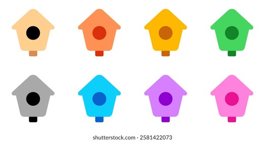 Editable bird house vector icon. Veterinary, animal, pet care, pet shop. Part of a big icon set family. Perfect for business, web and app interfaces, presentations, infographics, etc