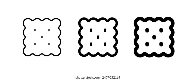 Editable biscuit, cracker vector icon. Bakery, cooking, food. Part of a big icon set family. Perfect for web and app interfaces, presentations, infographics, etc