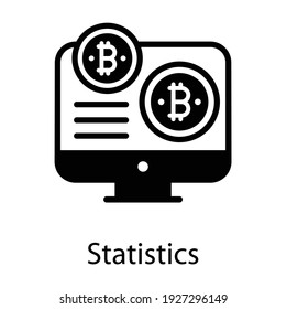 
Editable bitcoin analytics in solid style 