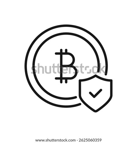 Editable of Bitcoin Security Icon Illustration